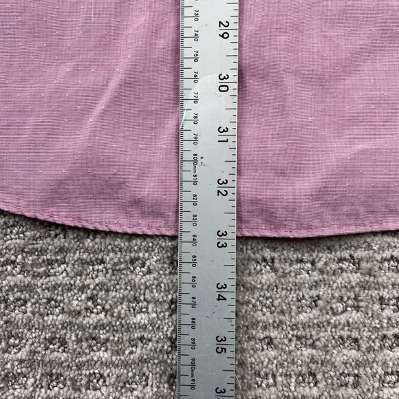 Calvin Klein Dress Shirt Men 16.5 34/35 Pink Slim Fit Non-Iron Formal Casual - Picture 10 of 10